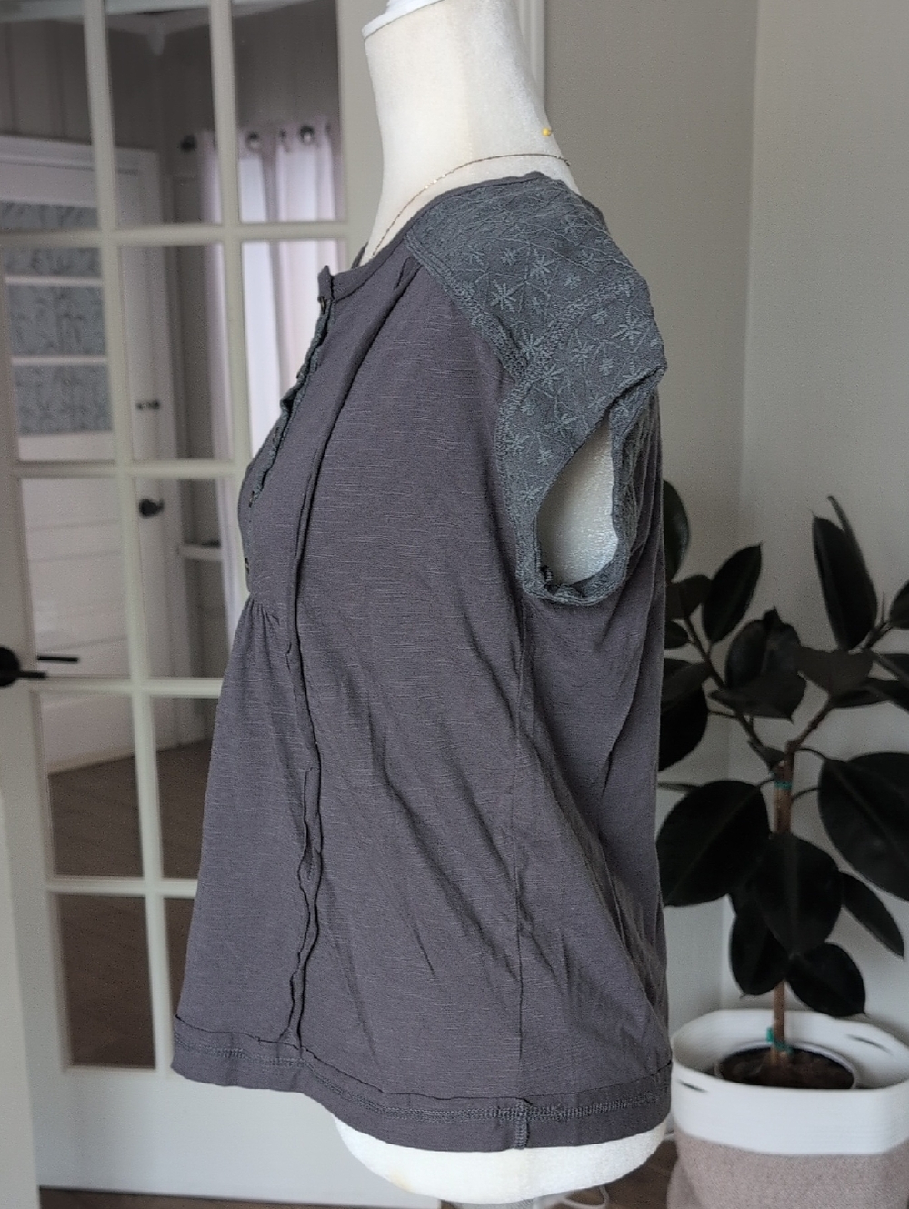 NWOT Knox Rose Cotton Top short sleeve XS - Picture 5 of 10